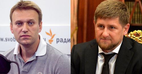 Alexei Navalny and Ramzan Kadyrov. Collage by the "Caucasian Knot". Photo: RFE/RL, https://ru.wikipedia.org
