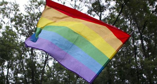 Flag of the LGBT community. Photo http://smi2.mirtesen.ru/blog/43944713353/Nad-posolstvom-SSHA-v-Estonii-budet-razvevatsya-LGBT-flag?page=1