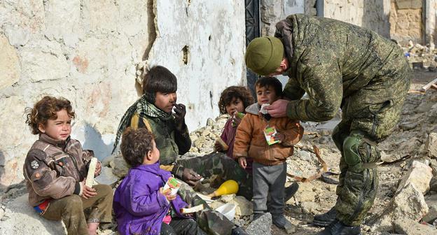 Children in Aleppo (Syria). Photo by Russia’s Ministry of Defence, mil.ru