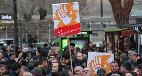 Protest action in Yerevan organized by opposition "Elk" bloc. Photo by Tigran Petrosyan for the Caucasian Knot. 