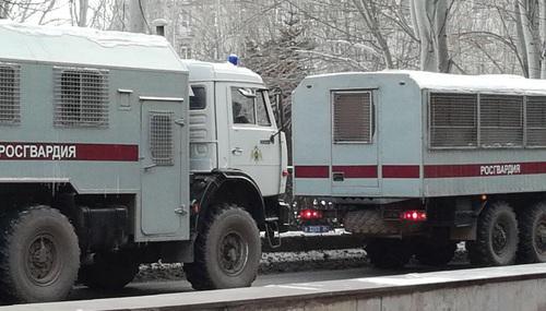 Vehicles used by Rosgvardia for transportation of detainees, Volgograd, January 28, 2018. Photo by Tatiana Filimonova for the Caucasian Knot. 