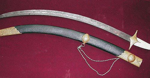 Nader Shah's sword. Photo courtesy of the museum of the Kubachi Art Factory http://www.pkf-kubachi.ru/