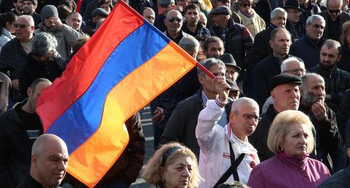 Opposition rally in Freedom Square in Yerevan. Photo by Tigran Petrosyan for the Caucasian Knot