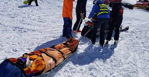 Accident in the Gudauri Ski Resort. Photo: © FB / Ministry of Internal Affairs of Georgiahttps://sputnik-georgia.ru/incidents/20180316/239691018/Vertolet-s-postradavshimi-na-kanatke-v-Gudauri-ne-smog-vyletet-v-Tbilisi.html