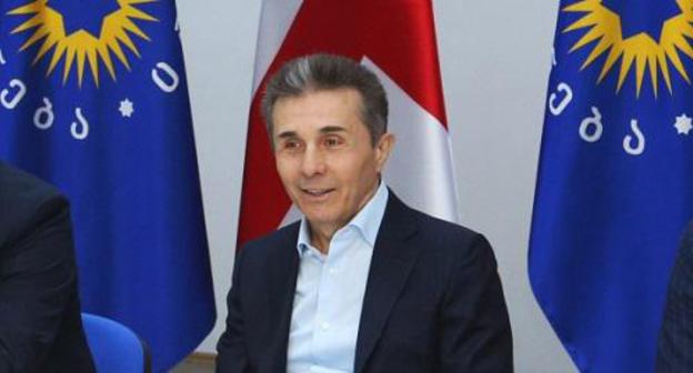 Bidzina Ivanishvili at the "Georgian Dream" Party meeting, April 26, 2018. Photo: press service of "Georgian Dream" Party. Bidzina Ivanishvili at the "Georgian Dream" Party meeting, April 26, 2018. Photo: press service of "Georgian Dream" Party.