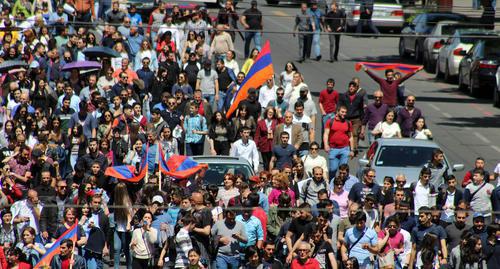 Mass rally in Yerevan, April 25, 2018. Photo by Tigran Petrosyan for the Caucasian Knot
