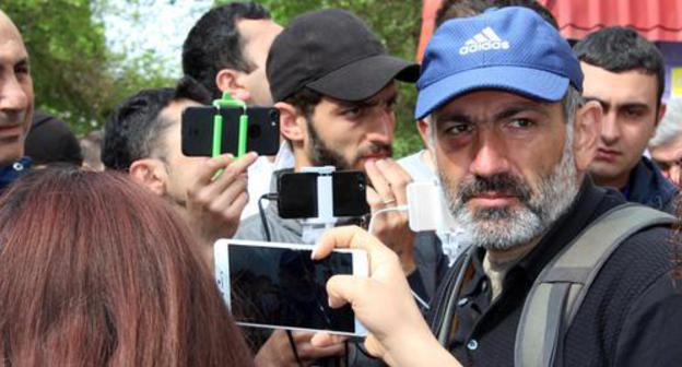 Nikol Pashinyan, the leader of the protest movement. Yerevan, April 29, 2018. Photo by Tigran Petrosyan for the "Caucasian Knot" Nikol Pashinyan, the leader of the protest movement. Yerevan, April 29, 2018. Photo by Tigran Petrosyan for the "Caucasian Knot"