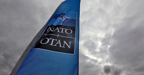 The NATO flag. Photo: REUTERS/Reinhard Krause