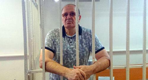 Oyub Titiev in the court. Photo is provided by HRC 'Memorial'