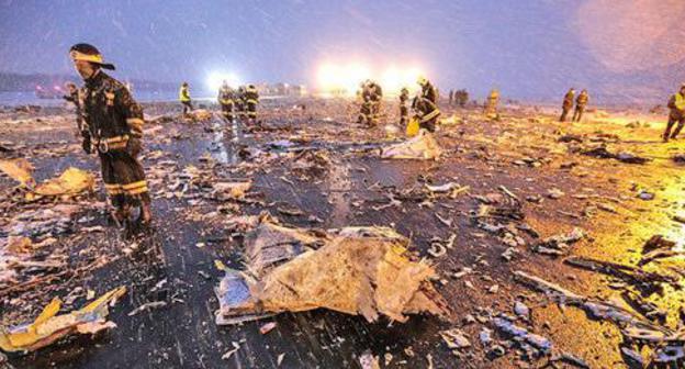 At the site of the crash of Boeing 737-800 aircraft, Rostov-on-Don, March 19, 2018. Photo: Press Service of the Governor of Rostov Oblast https://ru.wikipedia.org At the site of the crash of Boeing 737-800 aircraft, Rostov-on-Don, March 19, 2018. Photo: Press Service of the Governor of Rostov Oblast https://ru.wikipedia.org