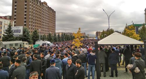 Protest rally in the centre of Magas, October 12, 2018. Photo by Umar Yovloi for the Caucasian Knot