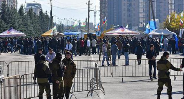 A protest action in Magas. October 15, 2018. Photo courtesy of Yakub Gogiev for the "Caucasian Knot" A protest action in Magas. October 15, 2018. Photo courtesy of Yakub Gogiev for the "Caucasian Knot"