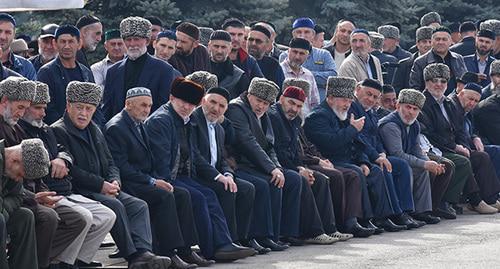 Participants of the rally in Magas. October 2018. Photo courtesy of Yakub Gogiev for the "Caucasian Knot"