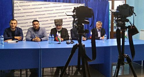 Press conference in Nazran, November 21, 2018. Photo by Umar Yovloi for the Caucasian Knot