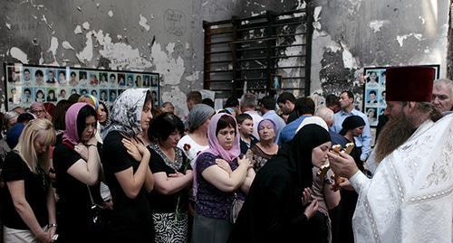 Mourning events in School No.1 in Beslan, September 3, 2015. Photo: REUTERS/Kazbek Basayev