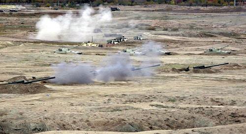 Military drills of the Azerbaijani Army. Photo: website of Ministry of Defence of Azerbaijan,. https://mod.gov.az/ru/news/v-ramkah-kshvi-vojska-nahchyvanskogo-garnizona-uspeshno-proveli-etap-s-boevoj-strelboj-video-24912.html Military drills of the Azerbaijani Army. Photo: website of Ministry of Defence of Azerbaijan,. https://mod.gov.az/ru/news/v-ramkah-kshvi-vojska-nahchyvanskogo-garnizona-uspeshno-proveli-etap-s-boevoj-strelboj-video-24912.html