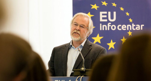 Wolfgang Benedek. Photo: https://europeanwesternbalkans.com/2017/05/04/sarajevo-eu-info-centre-hosts-seminar-eu-fundamental-human-rights-and-freedom-of-expression/