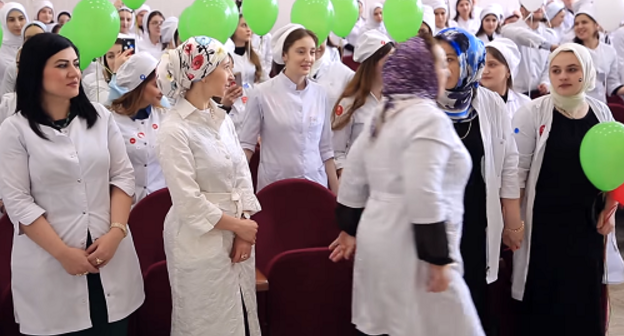 Students of the Buynaksk Medical College. Screenshot of Murad Aliev's video "Buynaksk Medical College - Students' volunteer project "Act with us"" https://www.youtube.com/watch?v=YHCk1F_jmL0 Students of the Buynaksk Medical College. Screenshot of Murad Aliev's video "Buynaksk Medical College - Students' volunteer project "Act with us"" https://www.youtube.com/watch?v=YHCk1F_jmL0