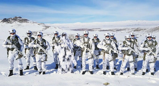 Azerbaijani soldiers during military training. February 2019. Photo by the Ministry of Defence of Azerbaijan