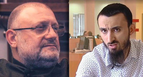Djambulat Umarov, Tumso Abdurakhmanov. Screenshot from video 'Chechnya Today' https://www.youtube.com/watch?v=Fl6HuUnYrqg and Palitra TV https://ok.ru/video/12574852433. Collage made by the Caucasian Knot