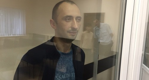 Mikhail Savostin in the courtroom. Photo: press service of the Committee in support of political prisoner Mikhail Savostin