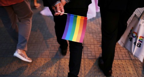 The flag of the LGBT. Photo: REUTERS/Ann Wang