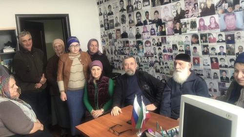 Relatives of the people disappeared during the war at a meeting with Alexander Mukomolov, a member of the presidential Human Rights Council (HRC), in March 2019 in Grozny. Photo from the website of the HRC, http://president-sovet.ru/presscenter/news/read/5345/