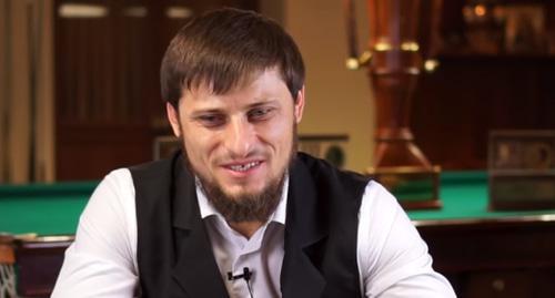 Abdul-Kerim Kadyrov. Screenshot from video ‘Abdul-Kerim Kadyrov is a head of the Chechen Billiard Federation, http://www.youtube.com/watch?time_continue=66&v=rt5xzFSNV-4