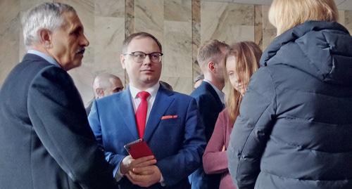 Representatives of Jehovah's Witnesses in the Supreme Court of Kabardino-Balkaria, March 1, 2019. Photo by Lyudmila Maratova for the Caucasian Knot