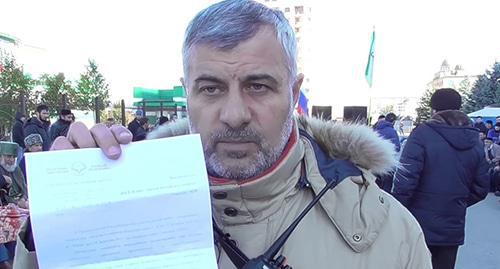 Barakh Chemurziev. Photo: screenshot of the video by "Kavkaz.Realii" https://www.youtube.com/watch?v=sK0TN_VlQnU