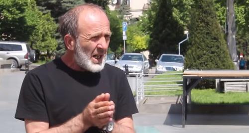Malkhaz Machalikashvili. Screenshot from video posted by Kavkaz-Realii at https://www.youtube.com/watch?v=Iv5tQwBZMwc