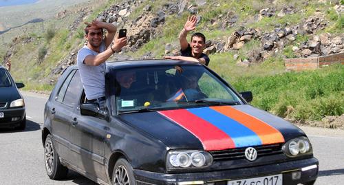 Participants of a motor rally in Armenia against the development of the Amulsar gold deposit. Photo by Tigran Petrosyan for the "Caucasian Knot"