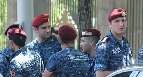Law enforcers in Armenia. Photo by Tigran Petrosyan for the "Caucasian Knot"