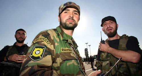 Law enforcers in Grozny. Photo: REUTERS Eduard Korniyenko