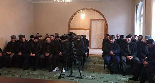 A meeting of the religious leaders of Ingushetia. Photo by the press service of the republic's Muftiate http://muftiyatri.ru/wp-content/uploads/2019/01/WhatsApp-Image-2019-01-14-at-18.08.00.jpeg