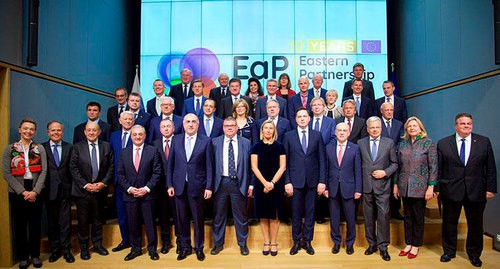 The annual meeting of foreign ministers of the countries of the Eastern Partnership with the EU foreign ministers and their colleagues from six countries of the Eastern Partnership (Azerbaijan, Armenia, Belarus, Georgia, Republic of Moldova and Ukraine). Photo by the press service https://eeas.europa.eu/diplomatic-network/eastern-partnership/63181/eastern-partnership-10th-anniversary-celebrated-brussels_en