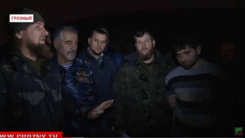Screenshot of the video by the Grozny TV channel "In Chechnya, a member of an illegal armed formation hiding during a special operation in the Kurchaloi district was captured" https://youtu.be/n1ZXQ-2qdRA
