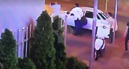 A shootout staged by natives of Chechnya and Dagestan in Krasnodar on August 21, 2019. © Photo: screenshot of the video by REN TV