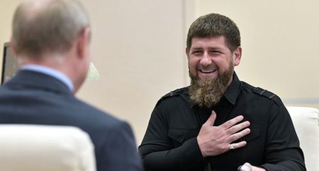 Ramzan Kadyrov (on the right) and Vladimir Putin. Photo: Sputnik/Alexei Nikolsky/Kremlin via REUTERS
