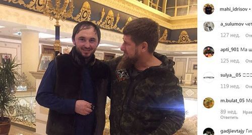 Magomed Idrisov (on the left) and Ramzan Kadyrov. Photo: screenshot of the post on Makha Idrisov's page on Instagram https://www.instagram.com/mahi_idrisov/?hl=ru