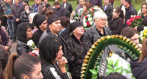Regina Gagieva's funeral. September 27, 2019. Screenshot of the video by КРЫЛЬЯ TV https://www.youtube.com/watch?v=KJ34Byd7H9k