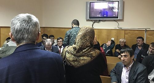 At the court hearing on Abdulmumin Gadjiev's case, Makhachkala, October 7, 2019. Photo by Patimat Makhmudova for the Caucasian Knot