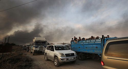 Evacuation of people in Syria, October 9, 2019. Photo: REUTERS/Rodi Said