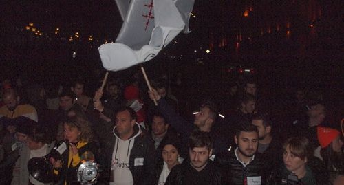 Rally participants in Tbilisi. Photo by Beslan Kmuzov for the Caucasian Knot
