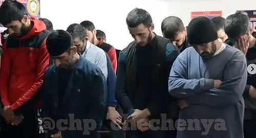 Screenshot from video with the chief of the MIA's Department having a preventive conversation with young people brought to the police station for drinking alcoholic beverages and taking psychotropic drugs, the "ChP Chechnya" Instagram Channel, http://www.instagram.com/chp_chechenya
