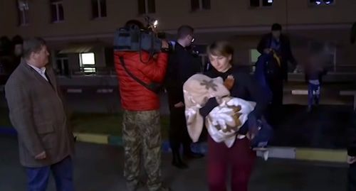 Children returned from Iraq to Russia. Screenshot from video posted by 'Grozny' ChGTRK, https://www.youtube.com/watch?time_continue=120&v=o-NCkBRMVx0&feature=emb_logo