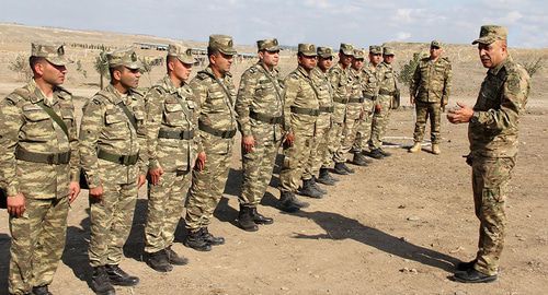 Azerbaijani soldiers. Photo: press service of the Ministry of Defence of Azerbaijan, http://mod.gov.az/ru/foto-arhiv-045/?gid=28995