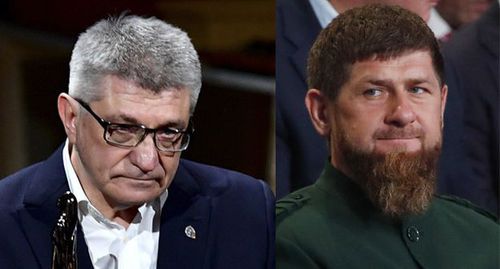 Alexander Sokurov (left) and Ramzan Kadyrov Collage prepared by the Caucasian Knot. Photo: REUTERS/Tobias Schwarz/Pool, REUTERS/Maxim Shemetov