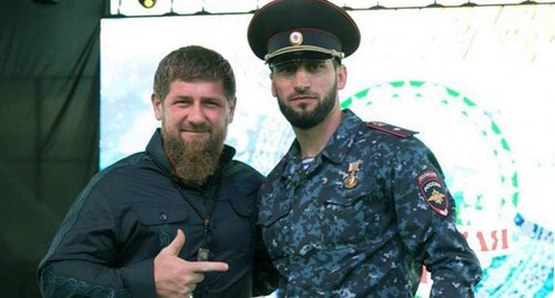 Ramzan Kadyrov (left) and Iskhak Chalaev. Photo: 'Grozny-Inform' news agency, https://www.grozny-inform.ru/news/society/115324
