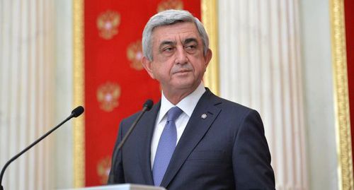 Serzh Sargsyan. Photo: press service of the Administration of the President of Russia